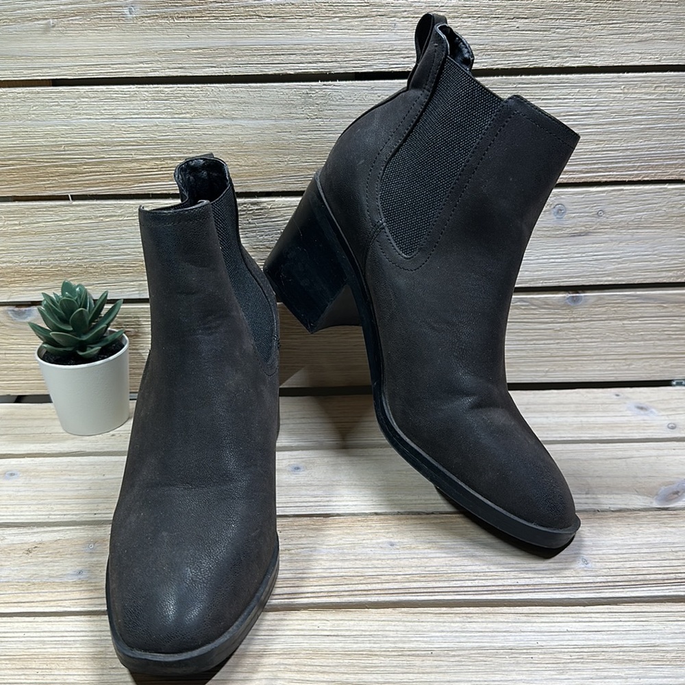 MIA Vegan Block Heel Pull On Bootie Size 8.5